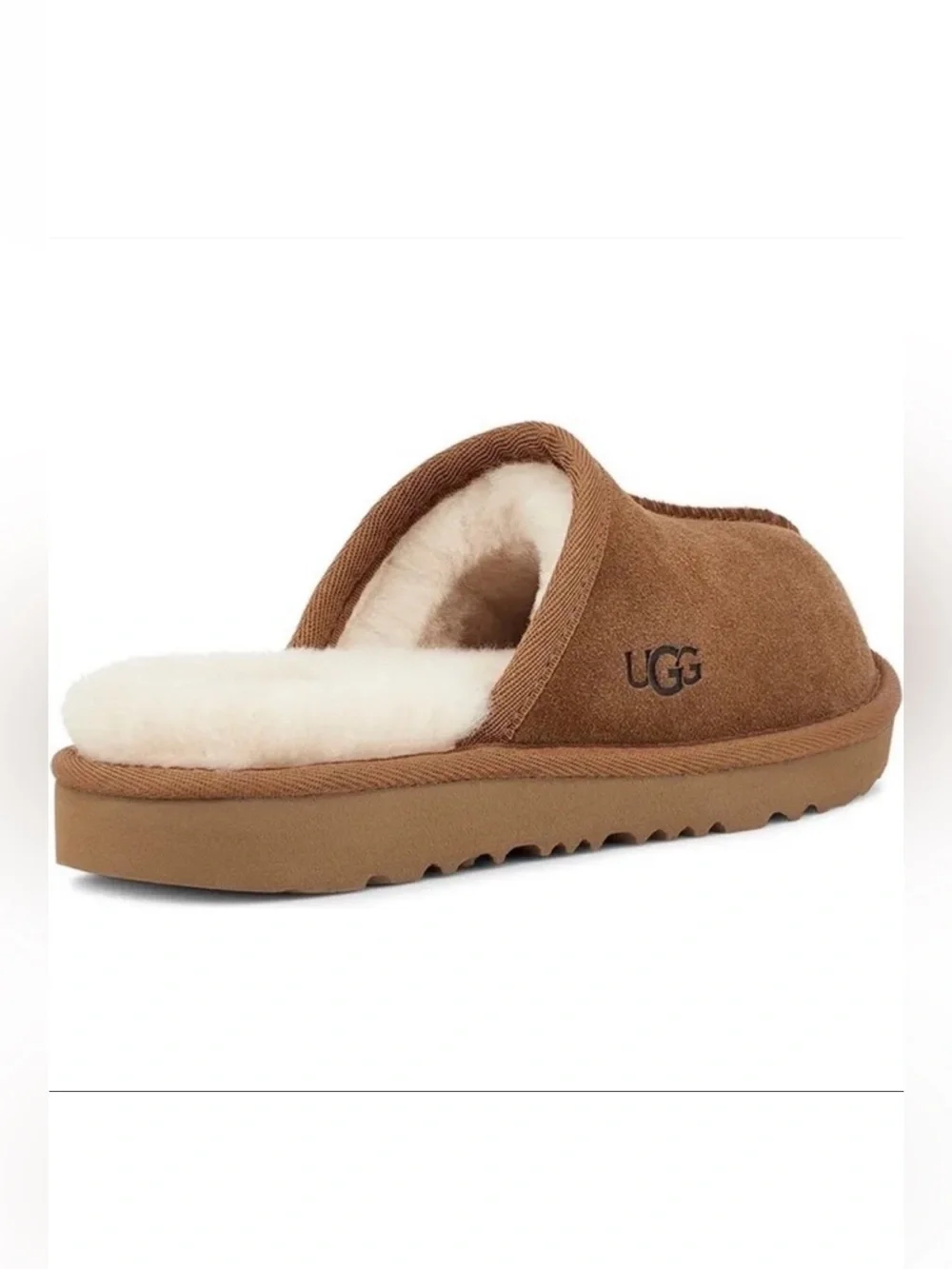 UGG Keegan Chestnut Suede Shearling Slippers Kids 12M Indoor Outdoor House Shoes